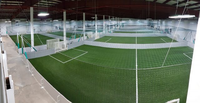 build indoor soccer center from a warehouse